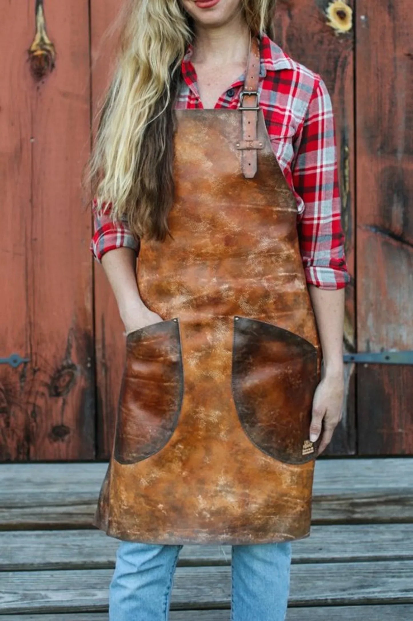 Real Leather Unisex Apron