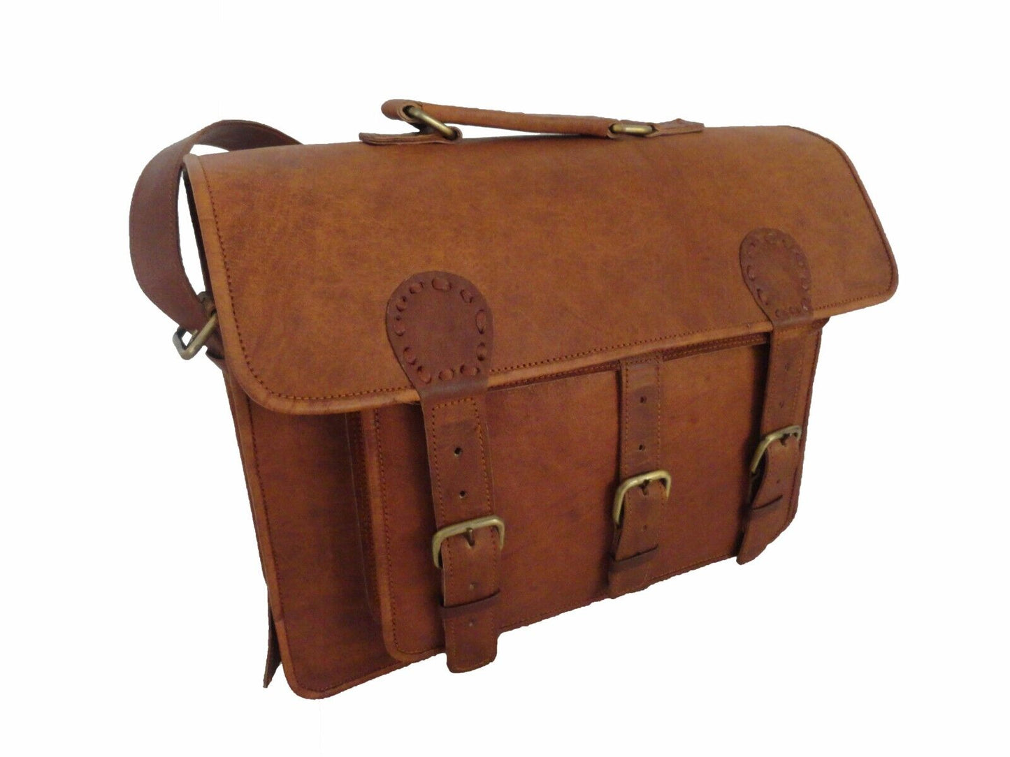 Vintage Leather Satchel Messenger Bag