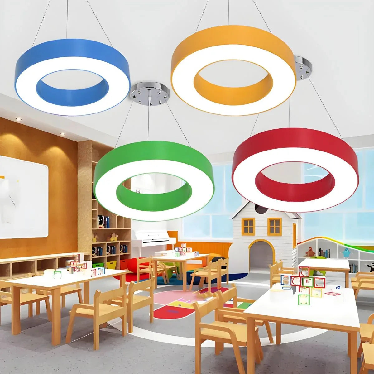 Modern Circular LED Pendant Light Ceiling Chandelier