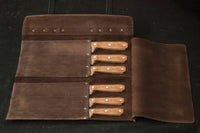 Simple Real Leather Knife Chef Roll Bag