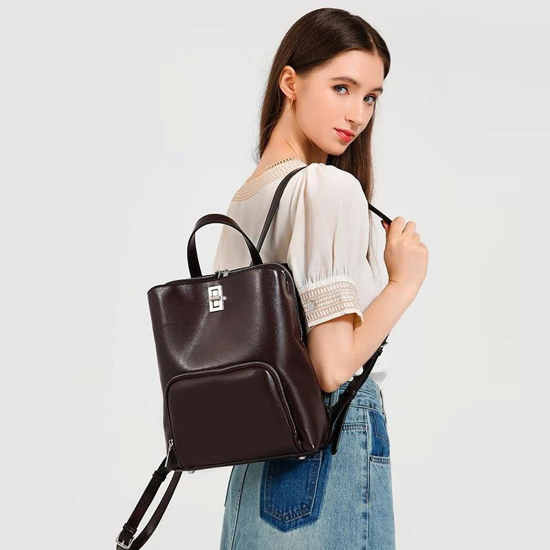 leather backpacks purse for women