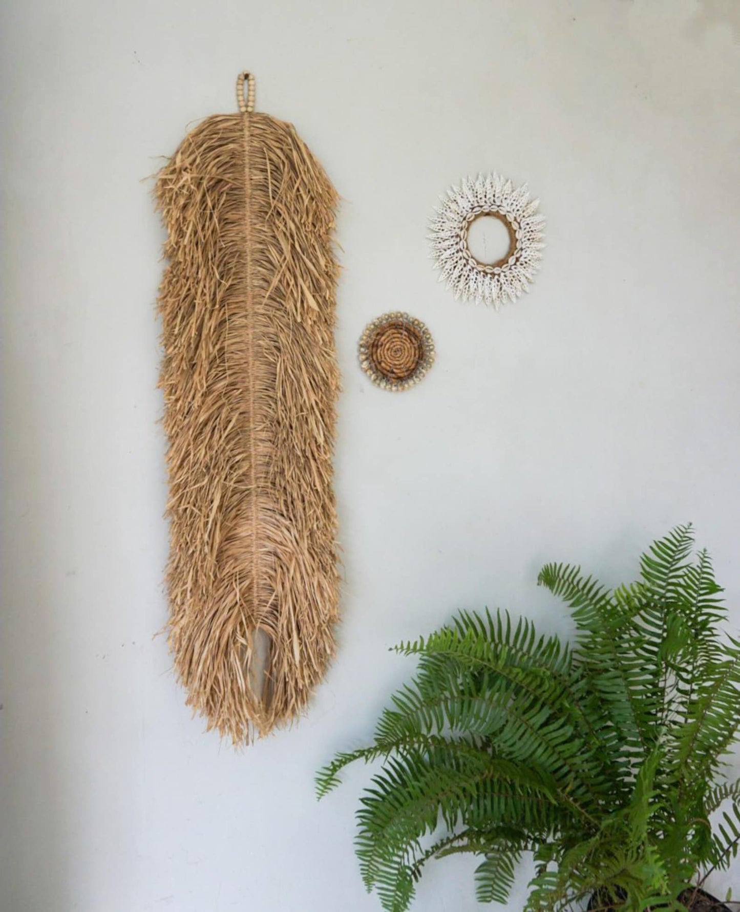 Bali Art seagrass natural wall hanging