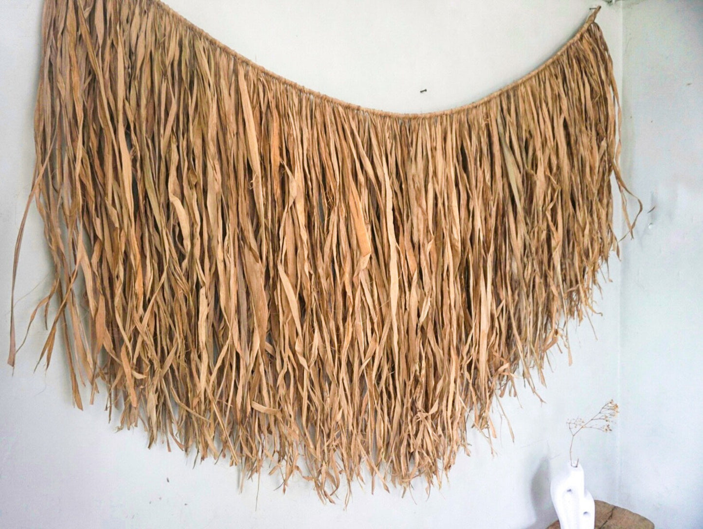 boho minimalist raffia wall hanging decor