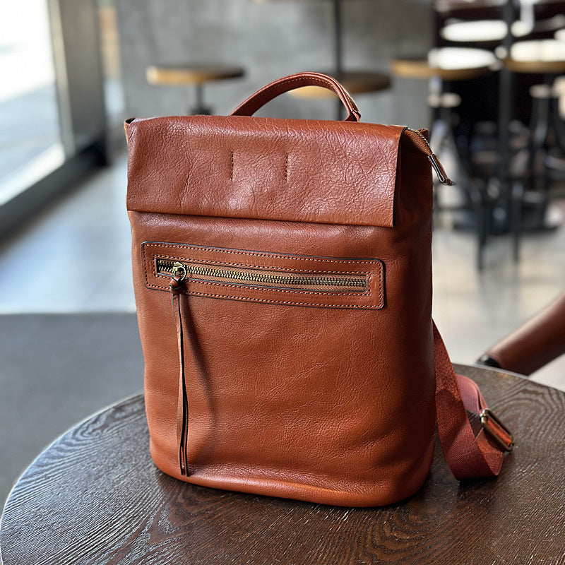 Leather Backpack Women Laptop & Office Use