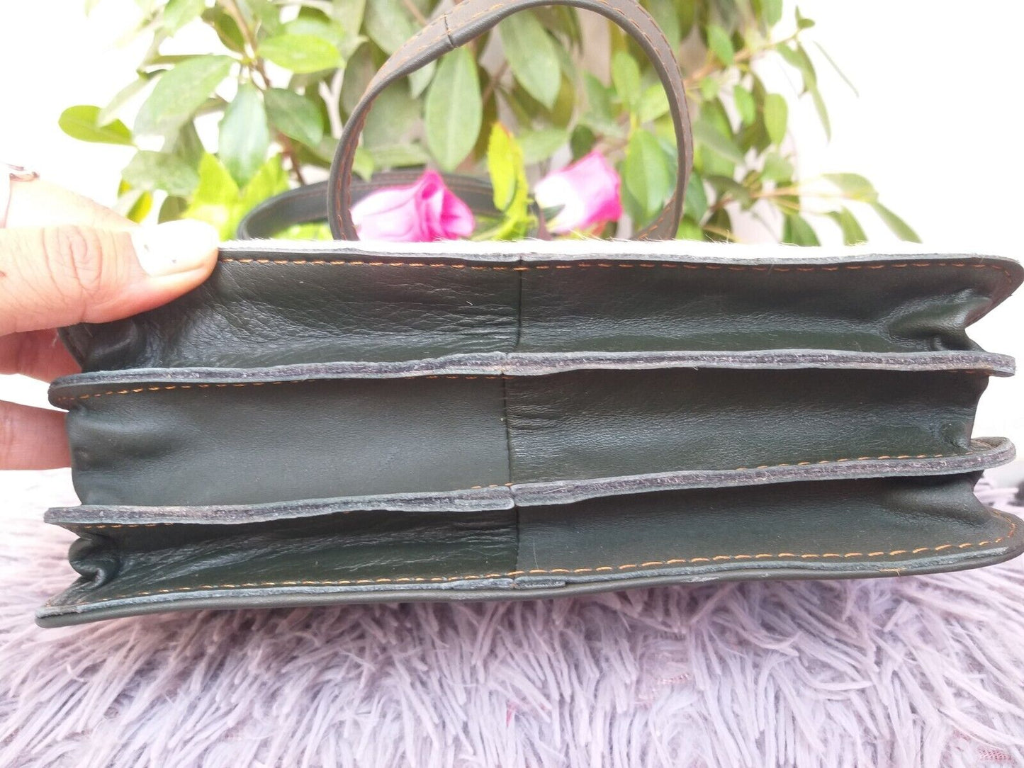 Gold Metallic Cowhide Purse