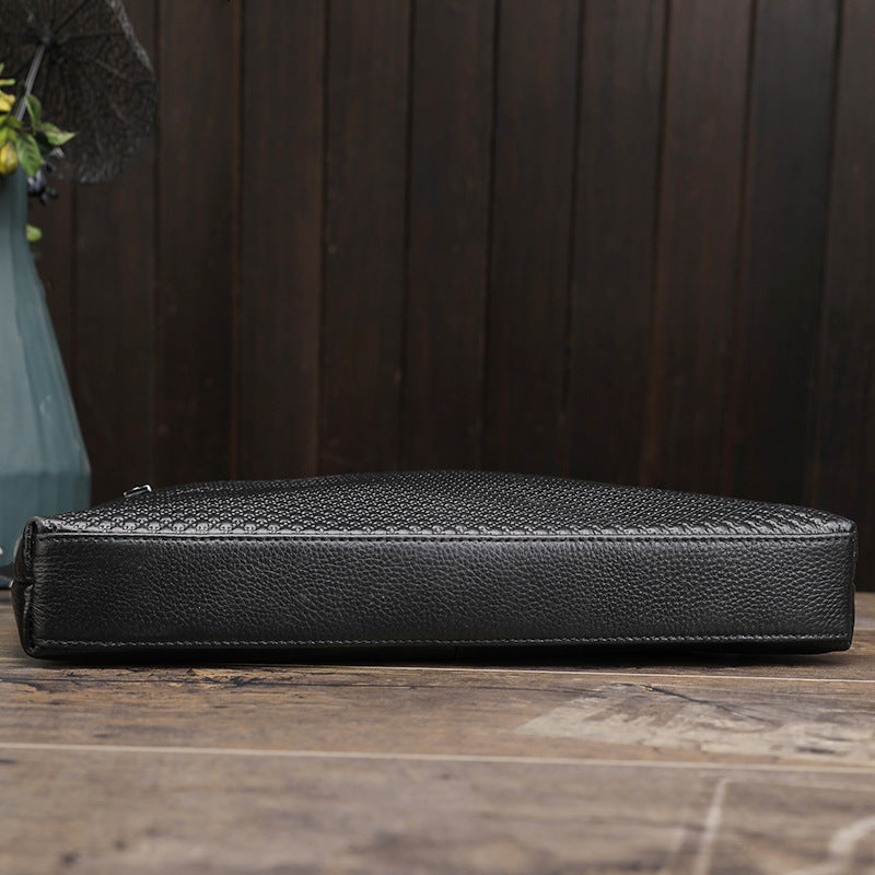 Genuine Leather Men's Office Briefcase Bag