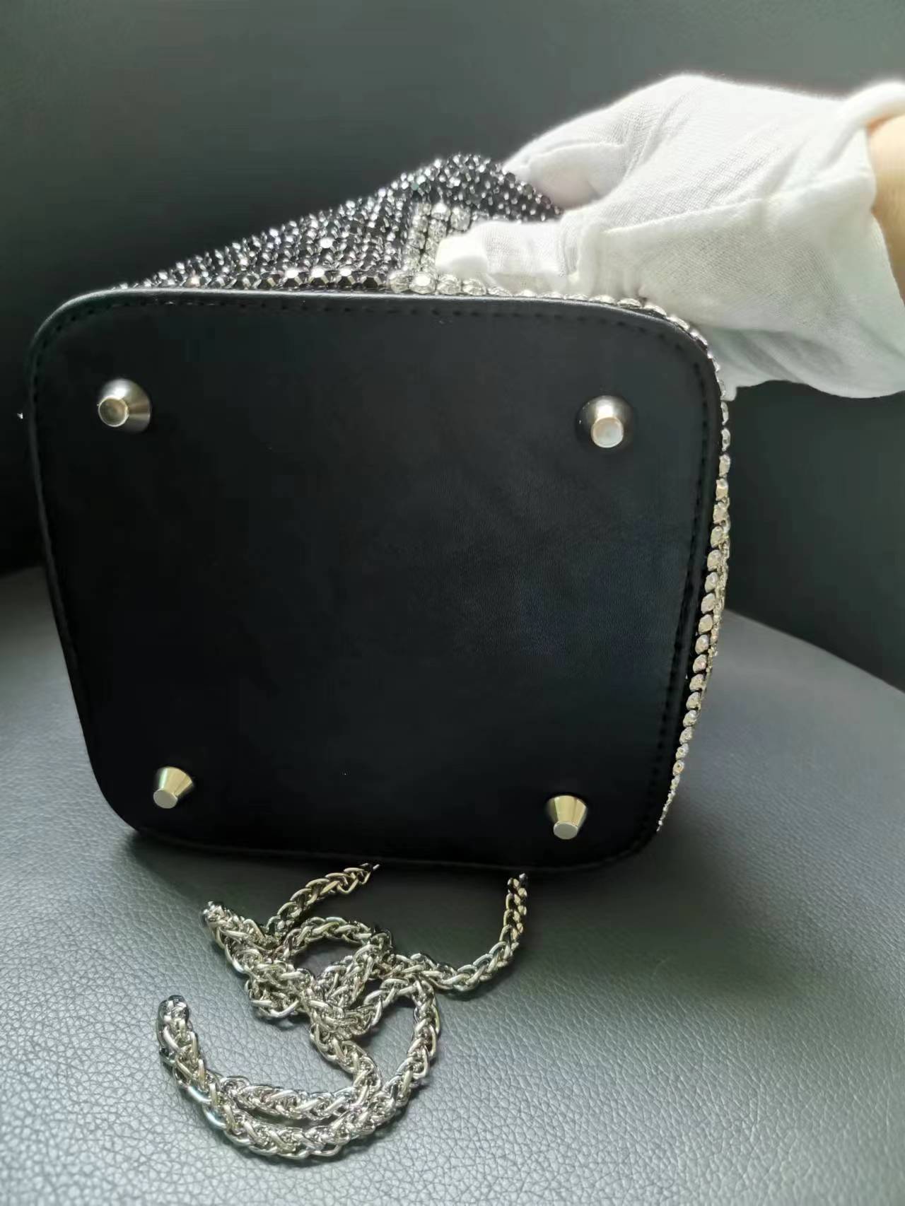 Bucket Bag Crossbody Shoulder Purse With Chain