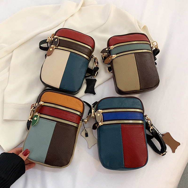 Leather Small Crossbody Bag for Women