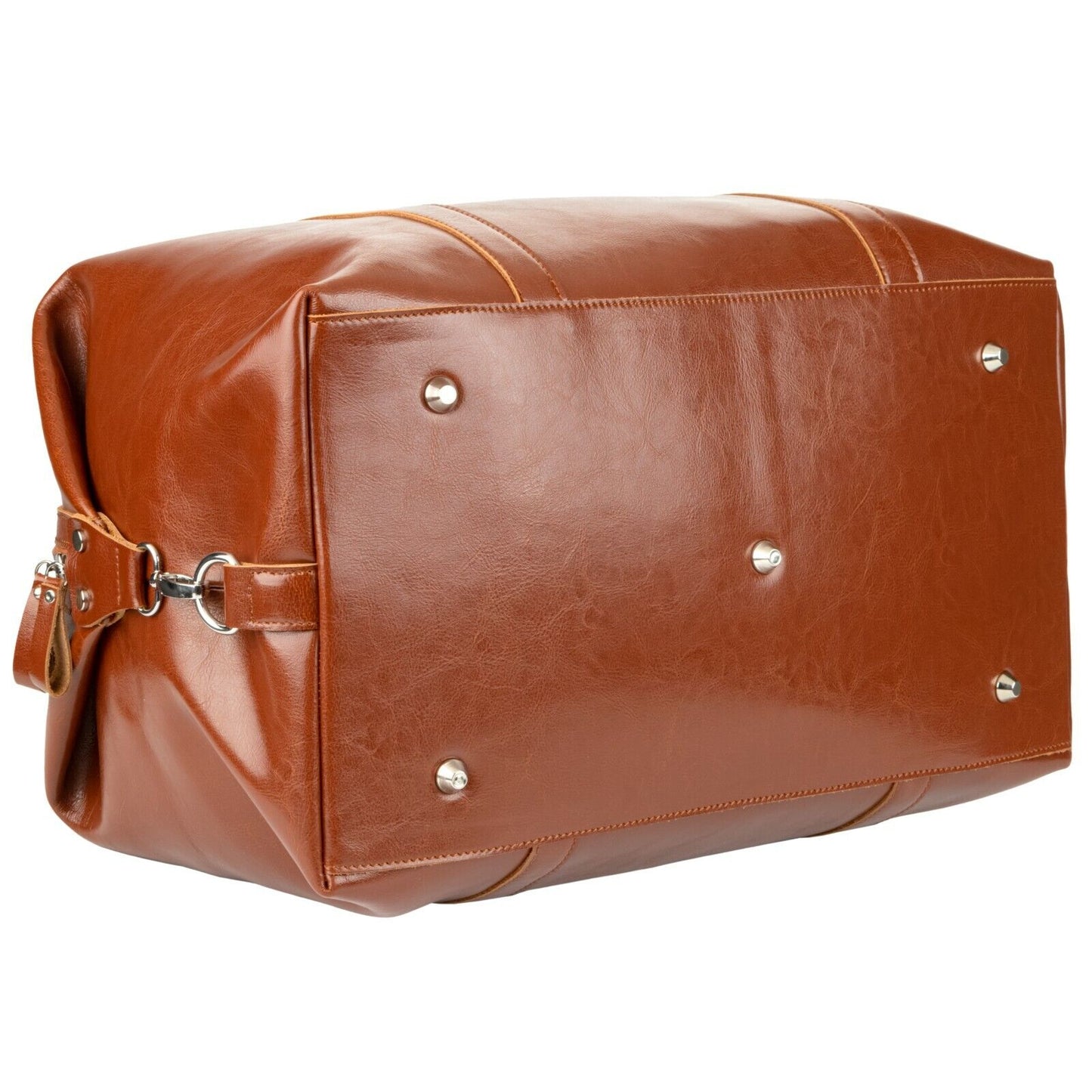 genuine leather travel friendly duffel bag