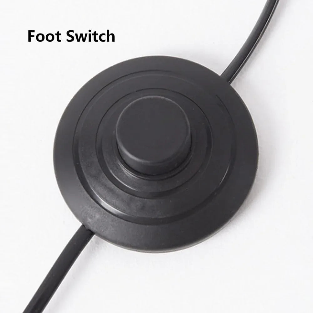 Minimalist Curved Floor Lamp with Pleated Shade