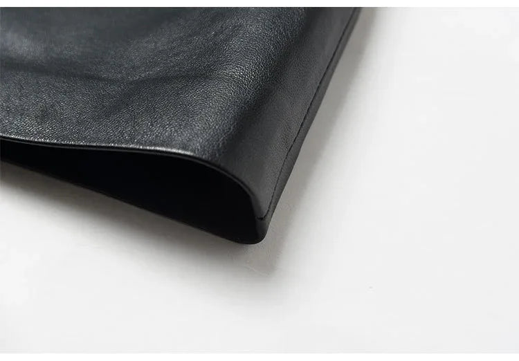 Women Leather Shorts High Waist Wide Leg Pleated Lace-Up