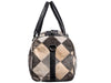 Grey White Patchwork Cowhide Duffle Bag