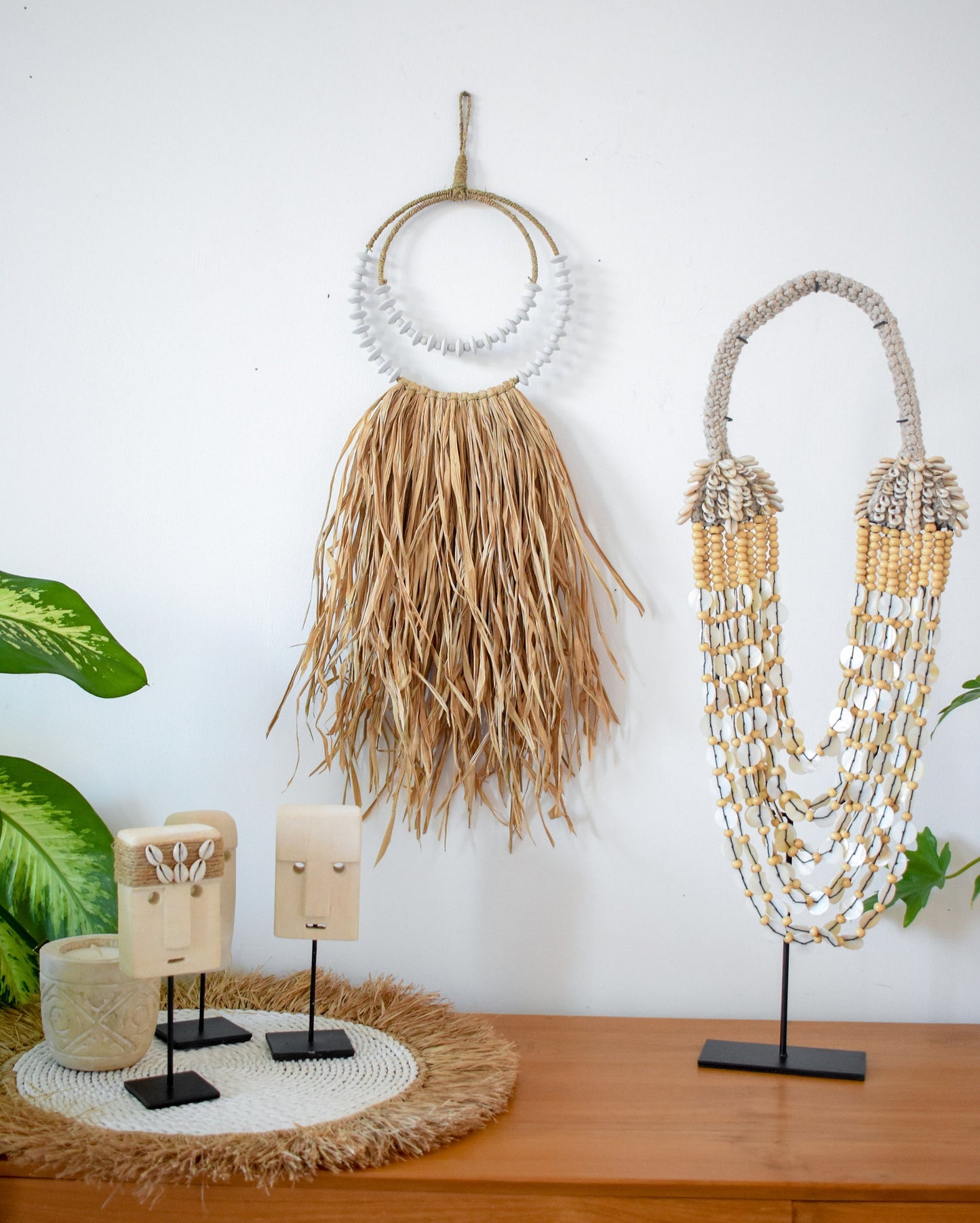 Beads And Shells Eclectic Decorative Necklace