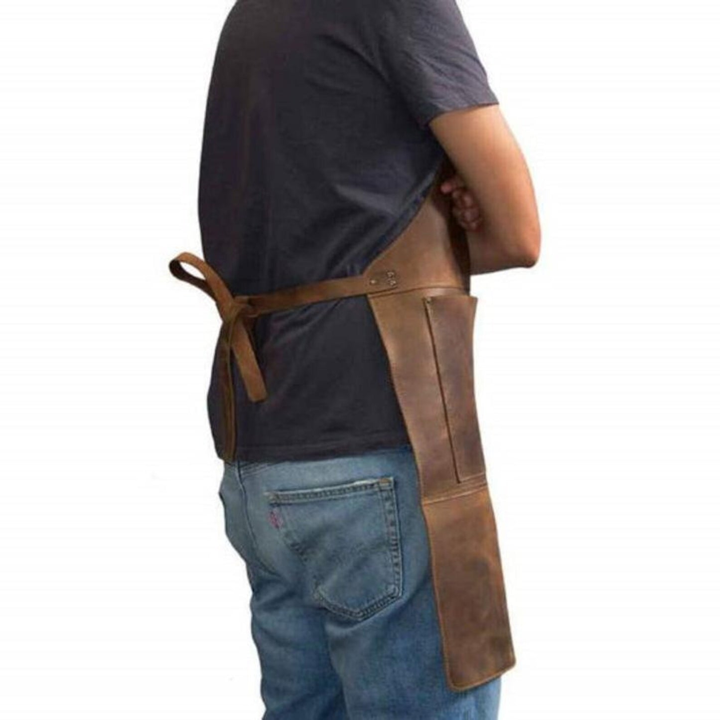 Real Leather Apron With Pockets for Hobbyists, Chefs, Butchers & Woodworkers
