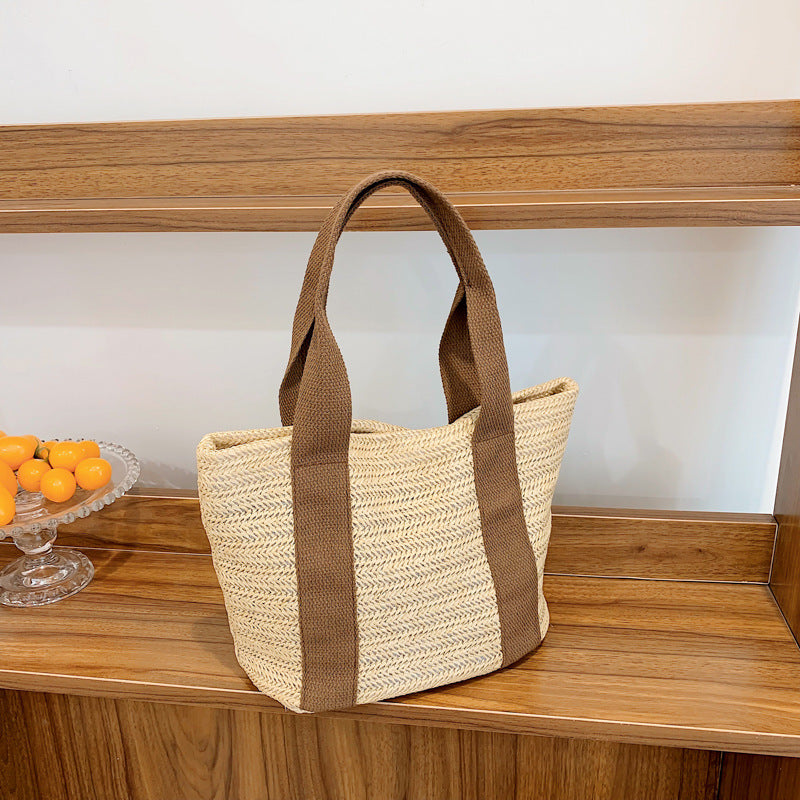 women small woven beach summer bag