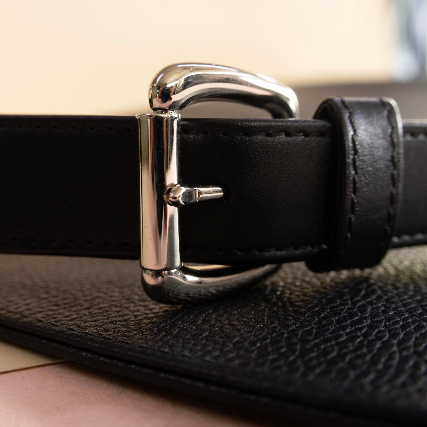 Genuine Leather Messenger Bag With Adjustable Strap
