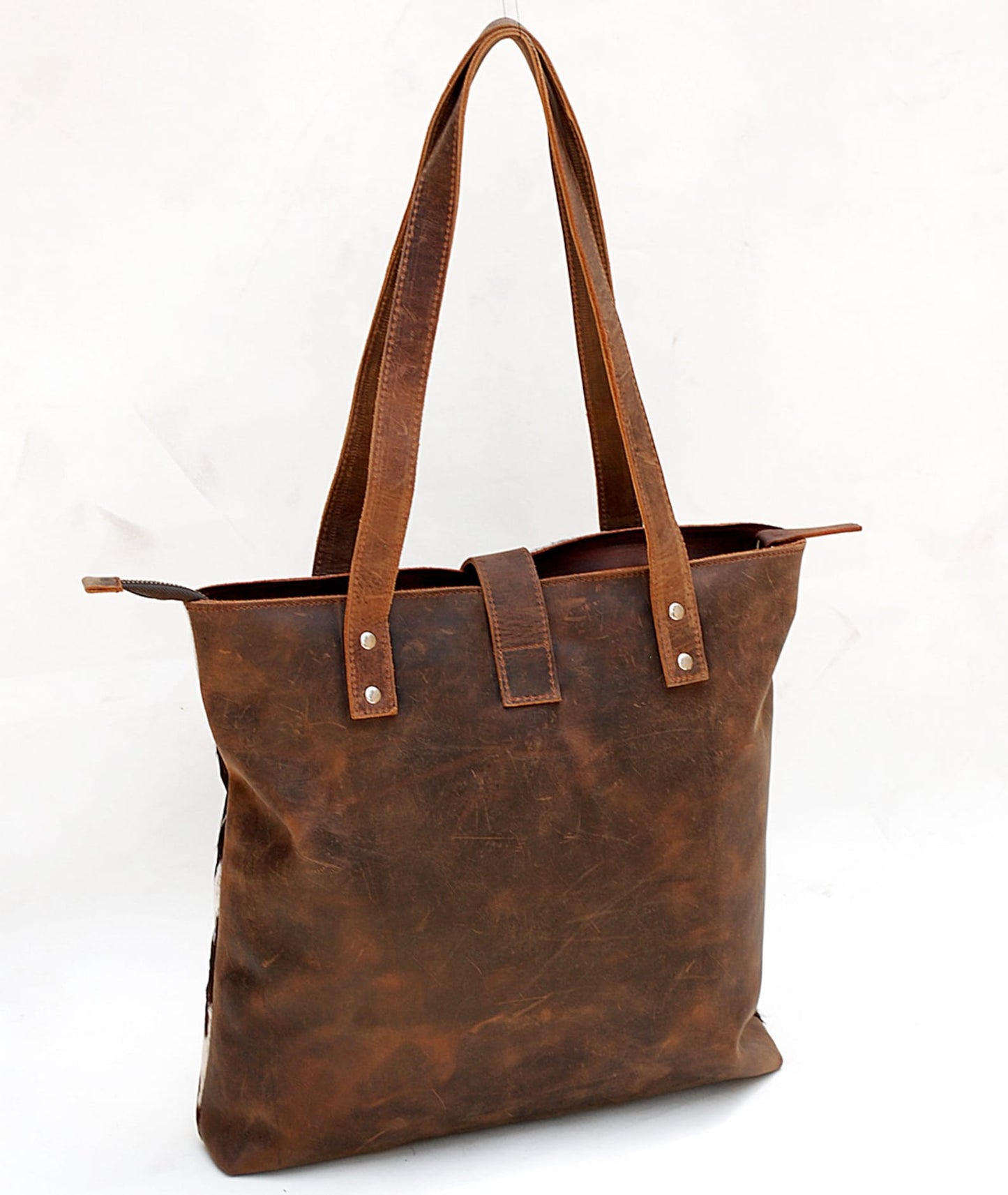 Large Natural Cowhide Ladies Tote Bag