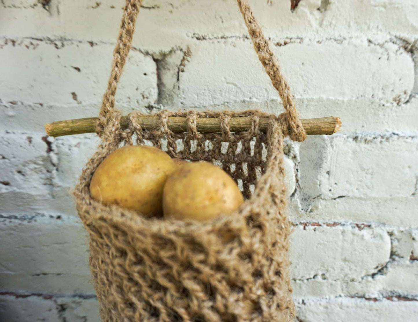 jute kitchen hanging fruit vegetable basket