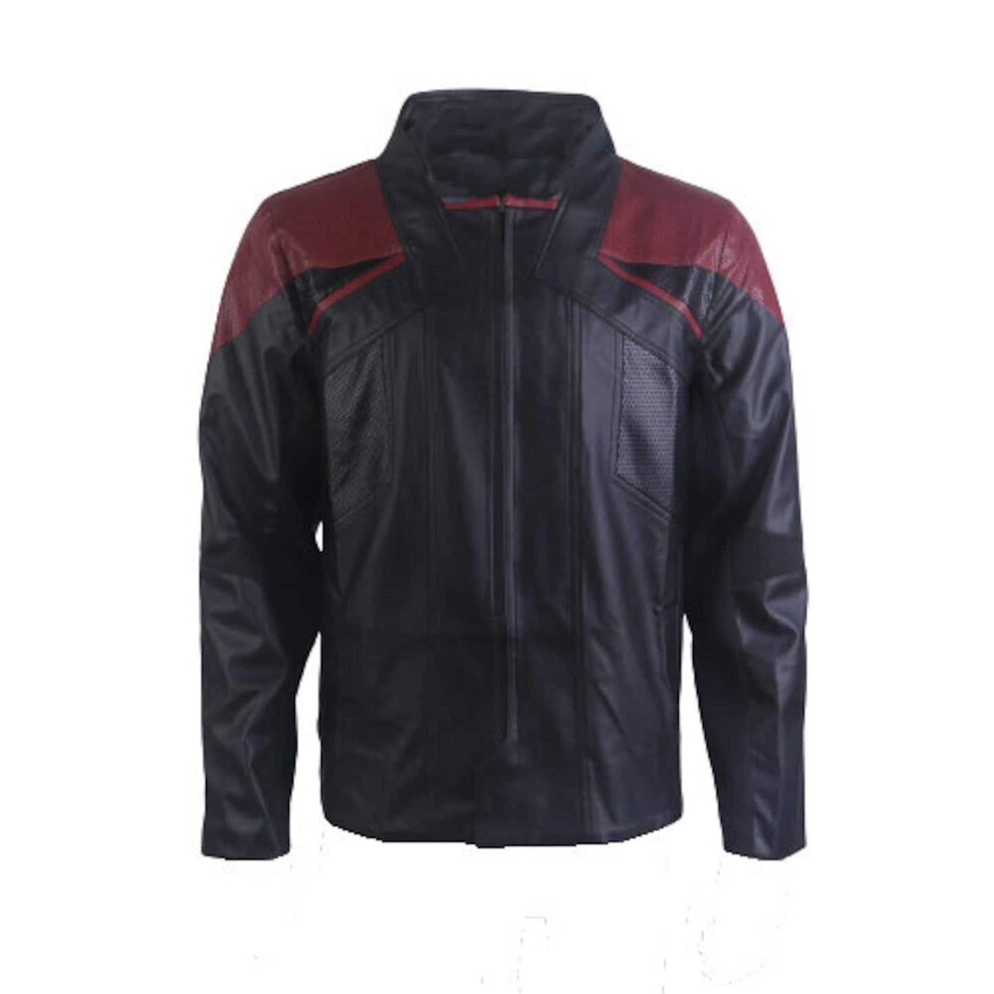 Perforated Genuine Leather Jacket