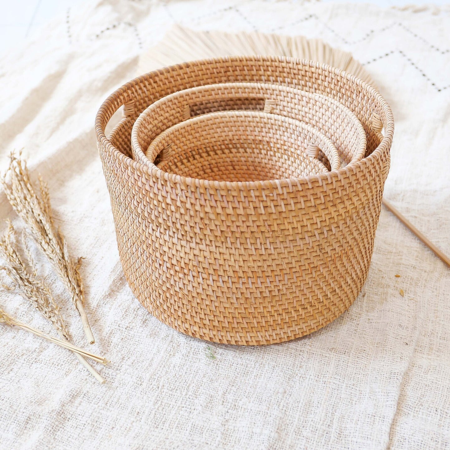 Wicker Storage Rattan Decorative Baskets