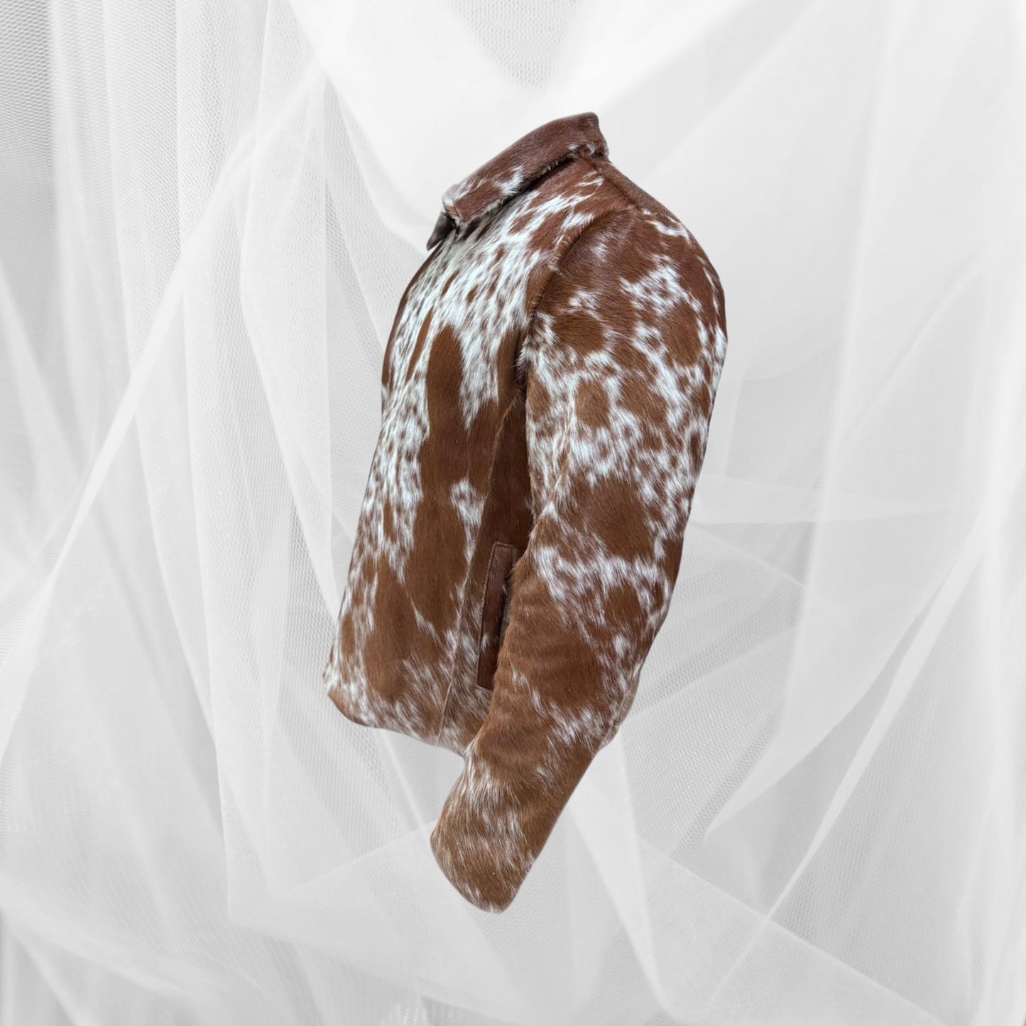 Cowhide Jackets Hair on Cow Skin Western Leather Jacket