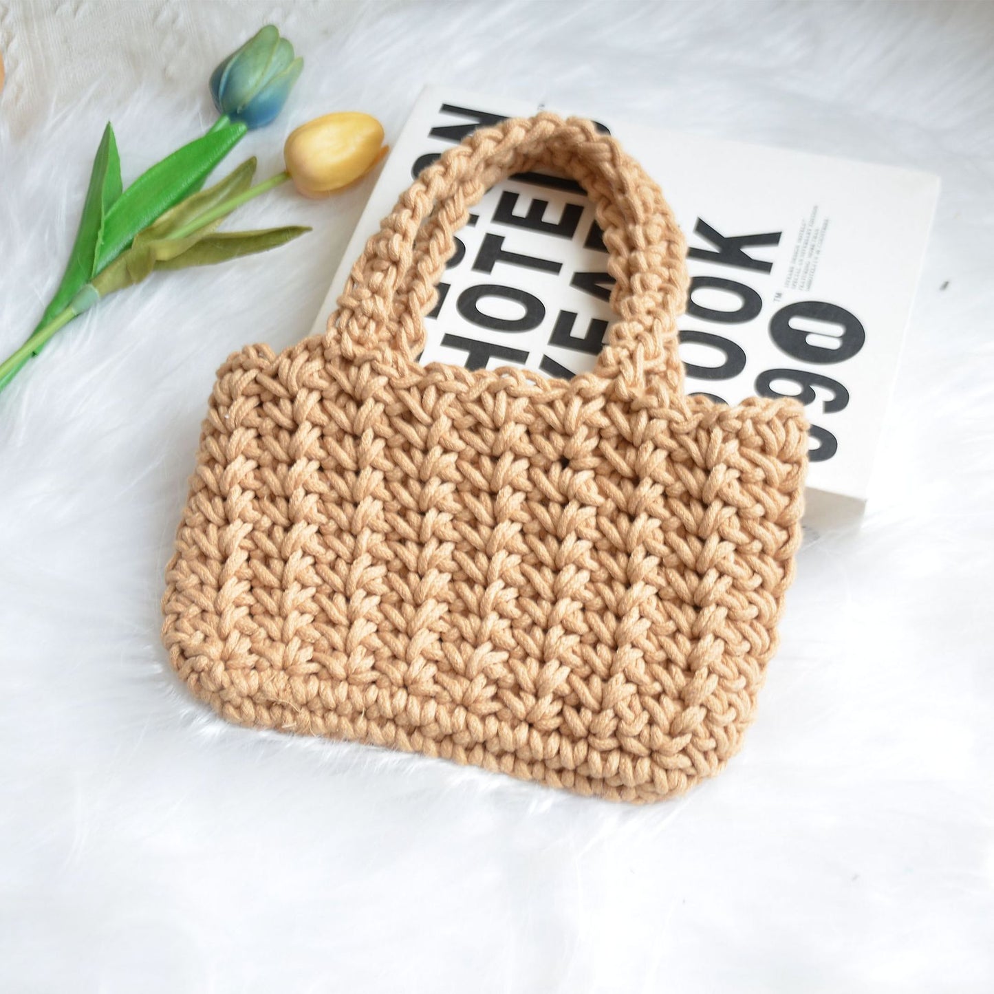 small cotton crochet summer bag