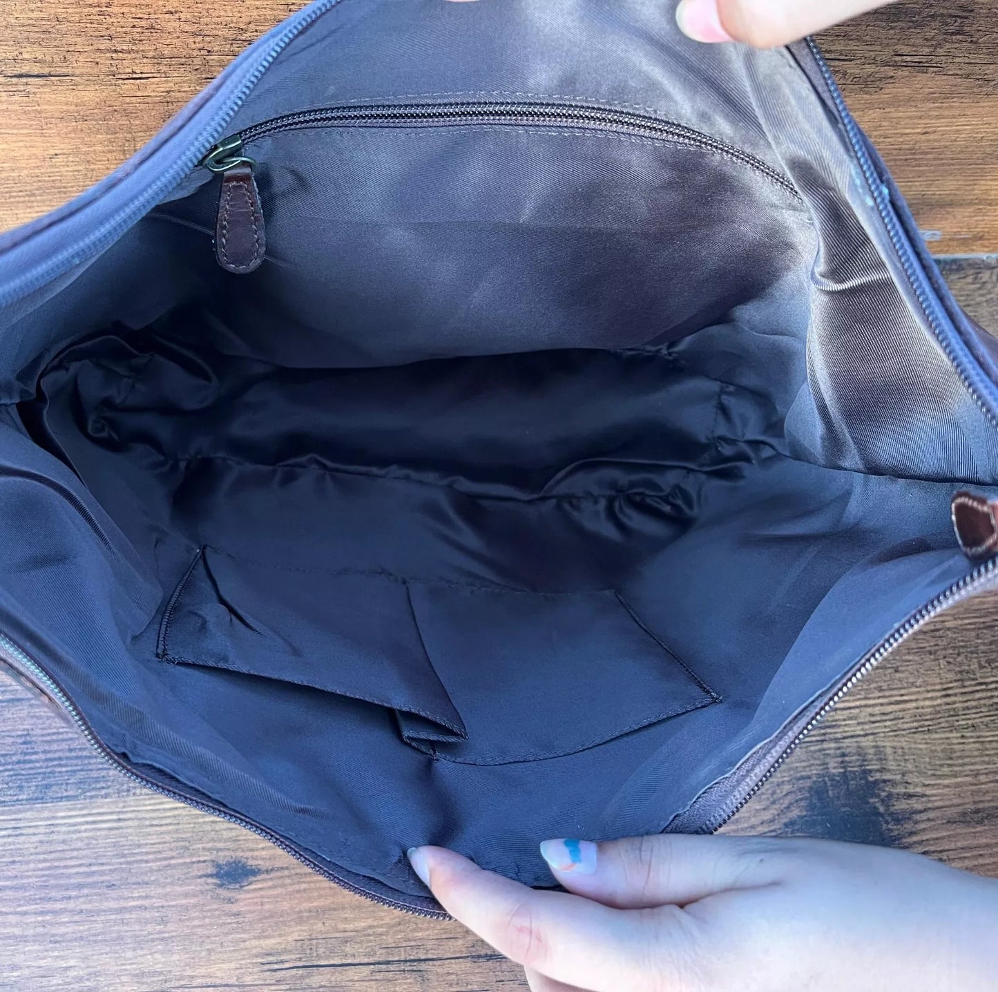 Western Boot Stitch Leather Bag