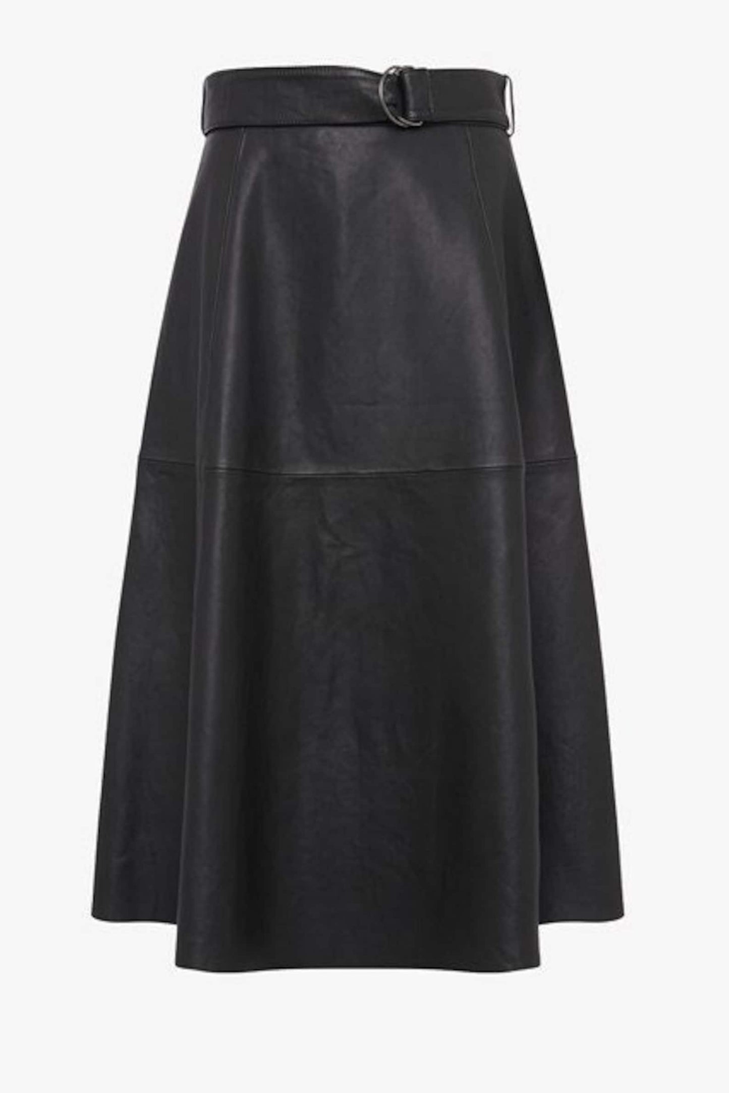 Genuine Leather Long Skirt Outfit