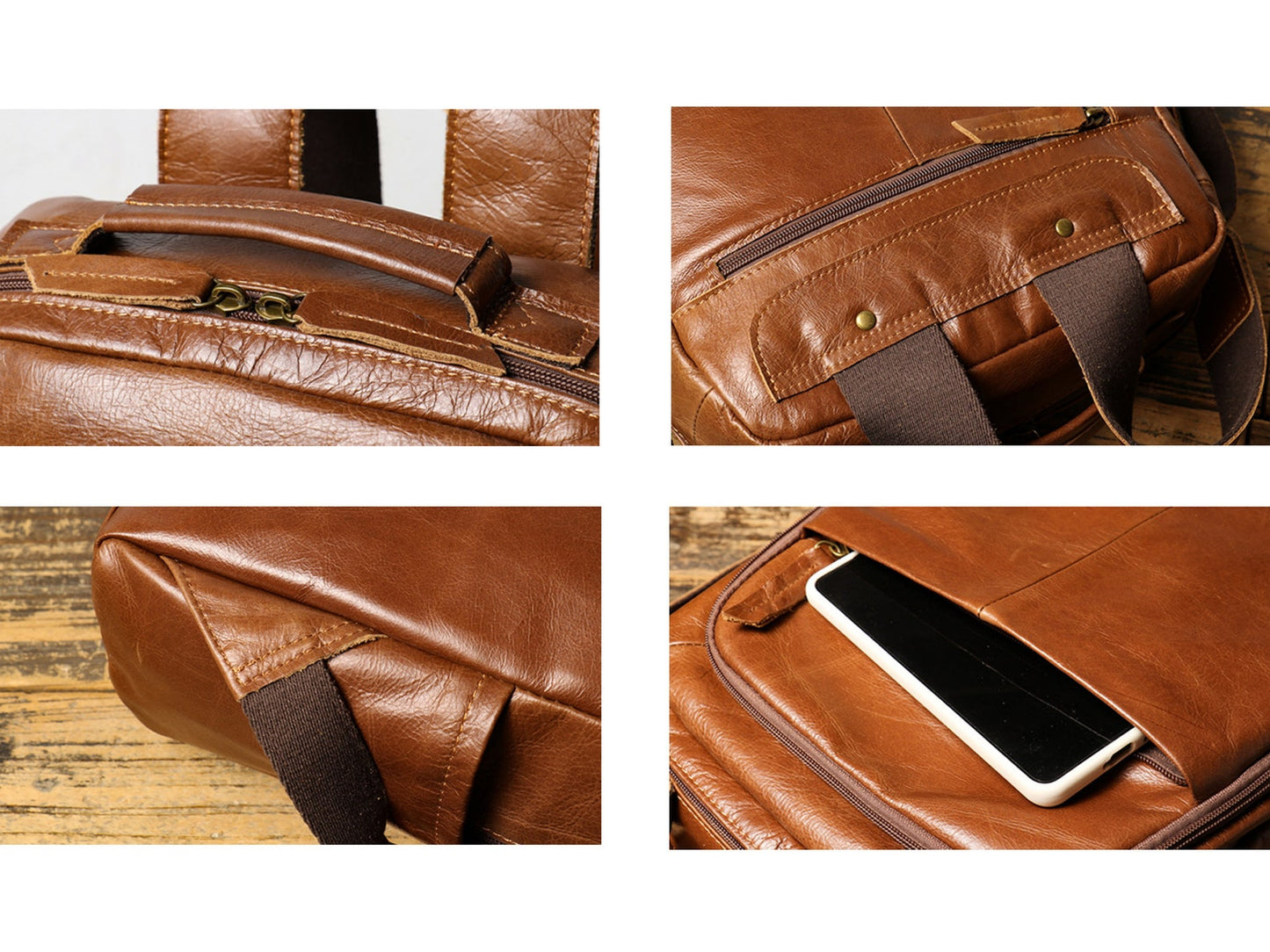 Genuine Leather Laptop Backpack