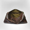 Waxed Leather Duffle Bag With Shoe Compartment