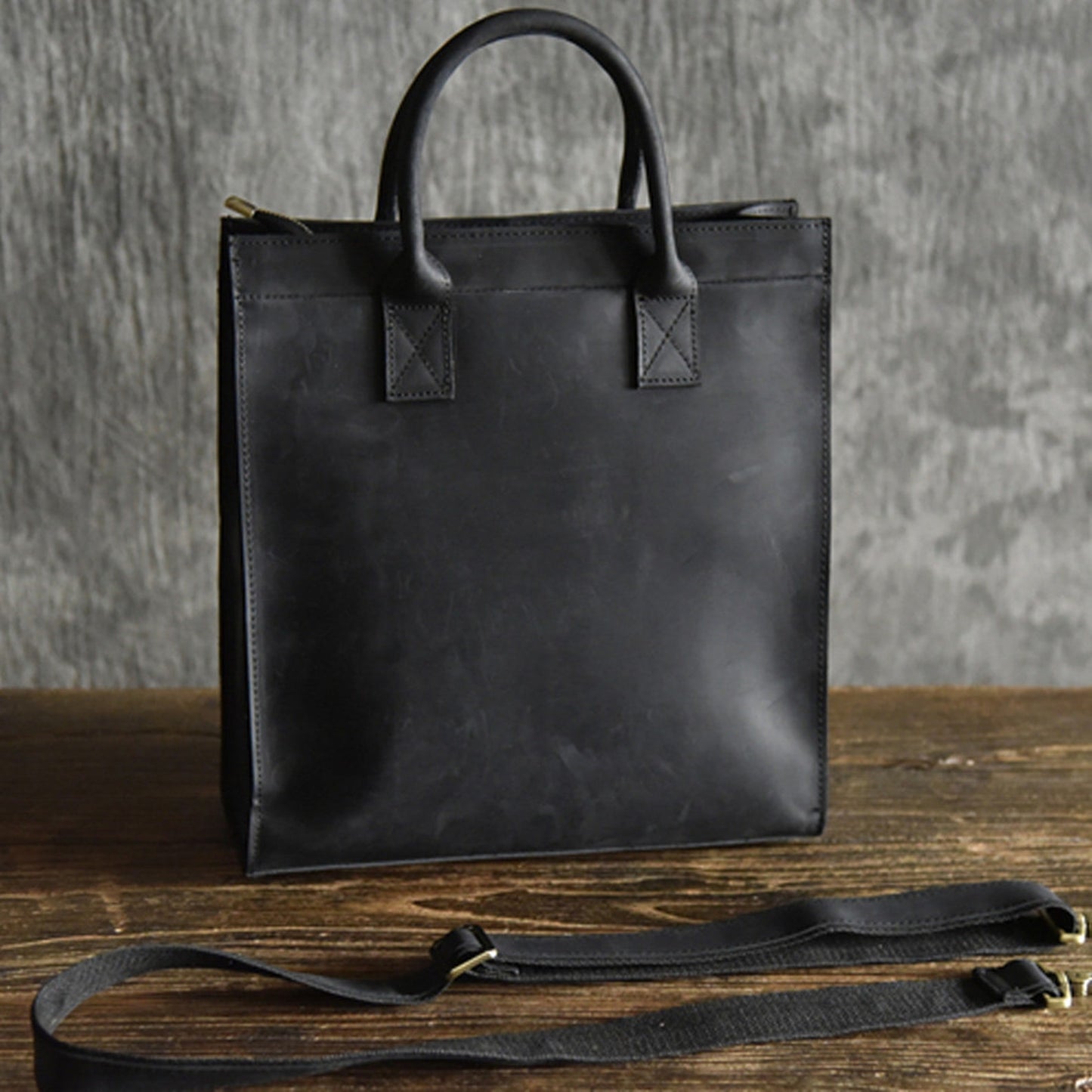Genuine Real Cowhide Leather Tote Bag