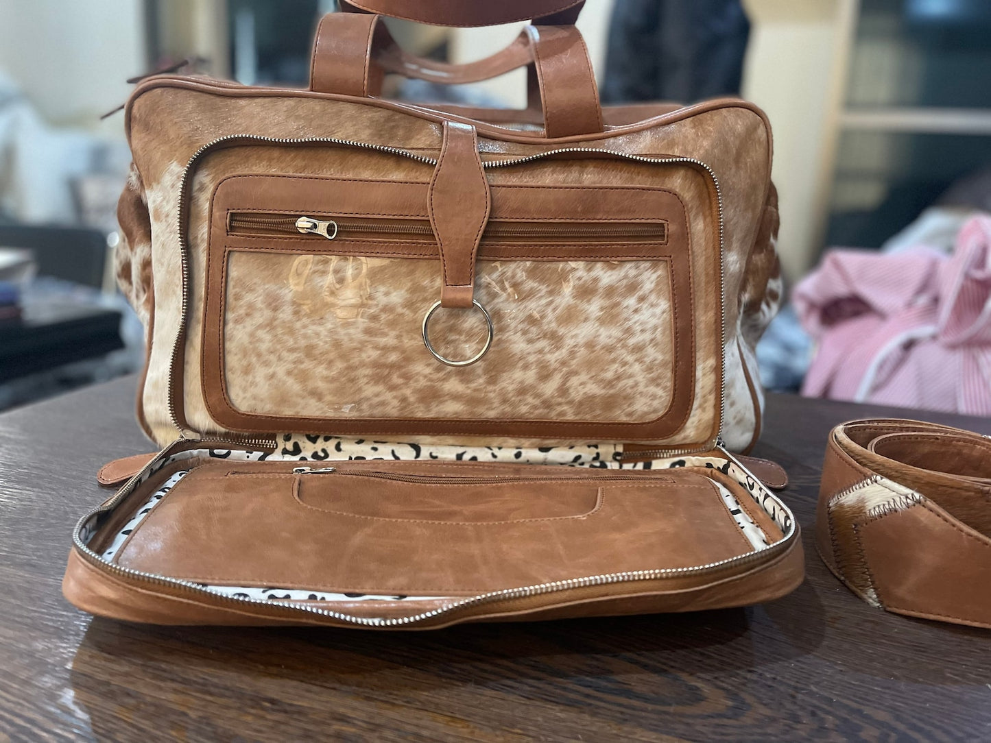 Cowhide Mommy Nappy Backpack