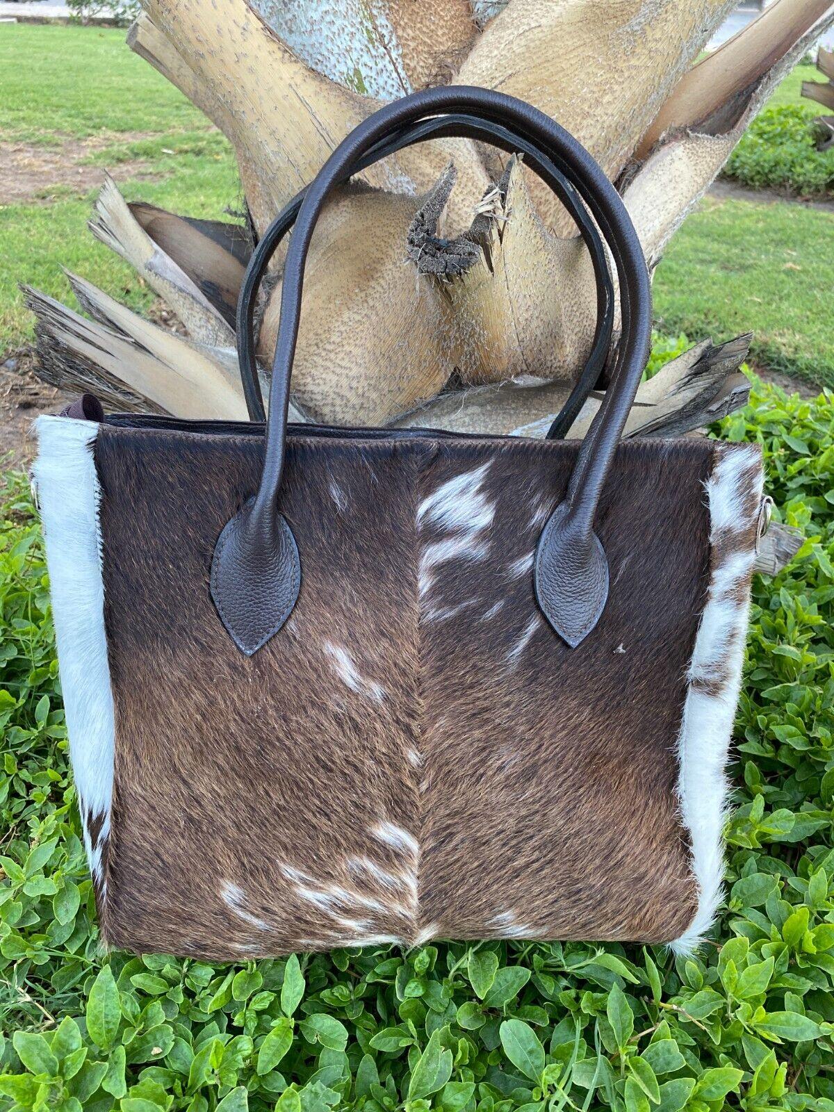 Hair On Hide Shoulder Bag Brown White