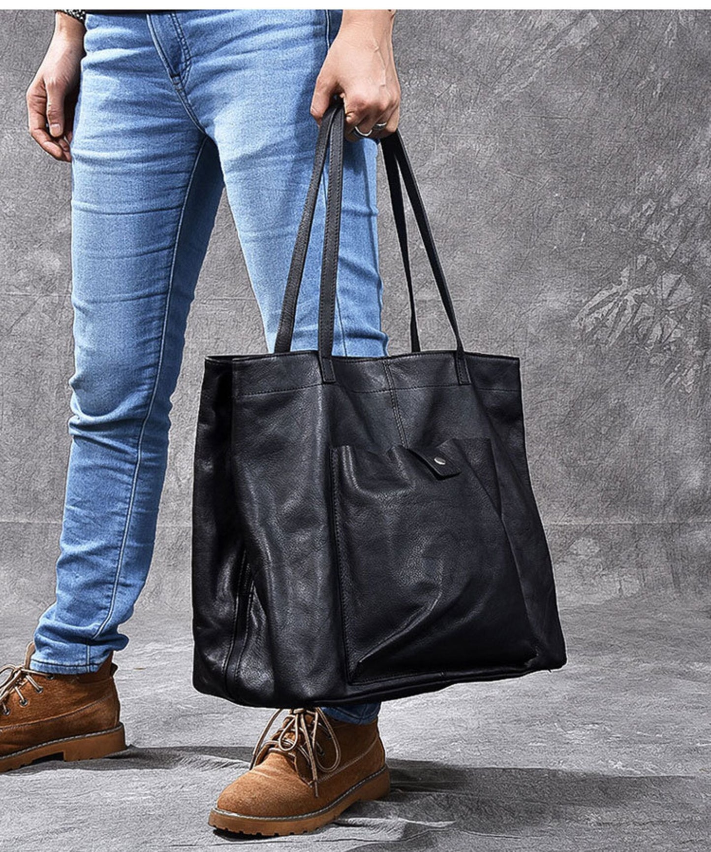 Leather Tote Work and Travel Bag