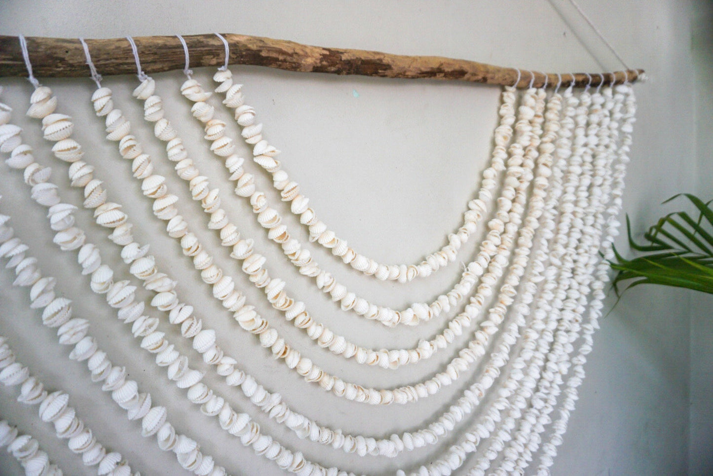 Large White shell boho hanging decor