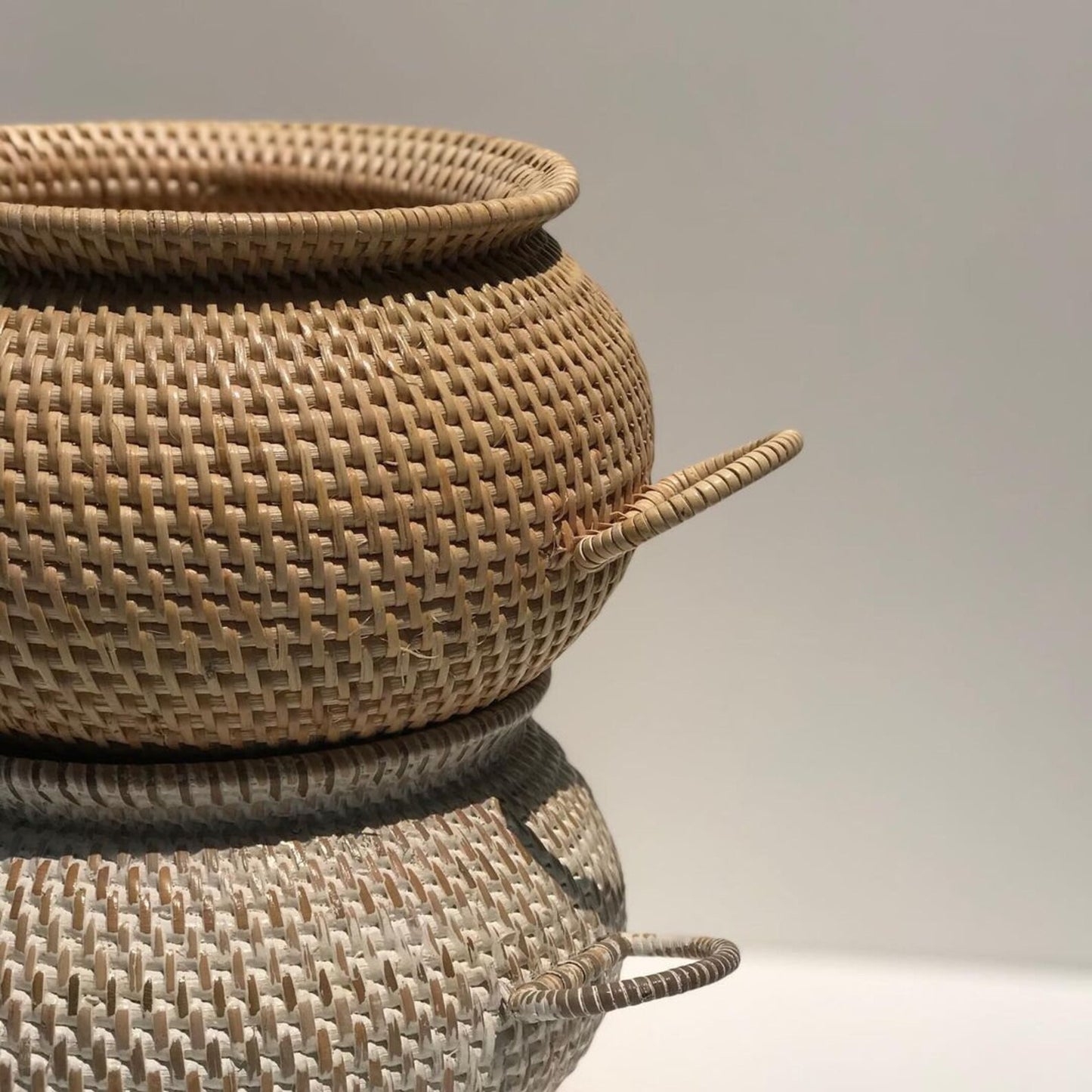 Natural rattan flower pot vase basket