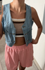 Women Casual Denim Vest With Pockets