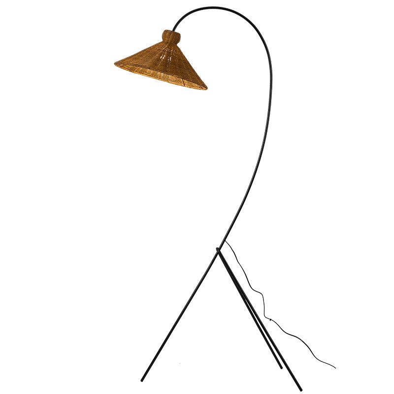 Wabi-Sabi Rattan Floor Lamp Nordic Corner Light