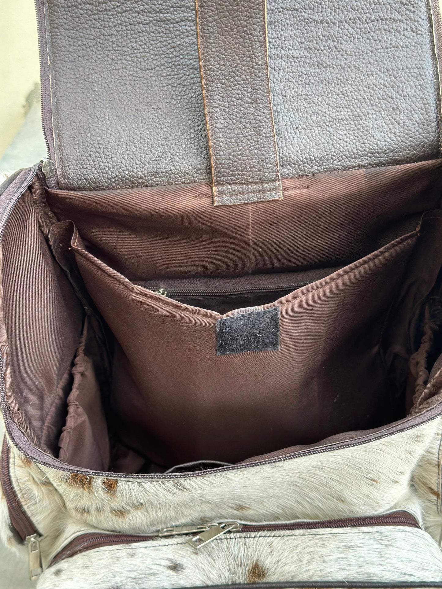 Real Cowhide Laptop Book Backpack