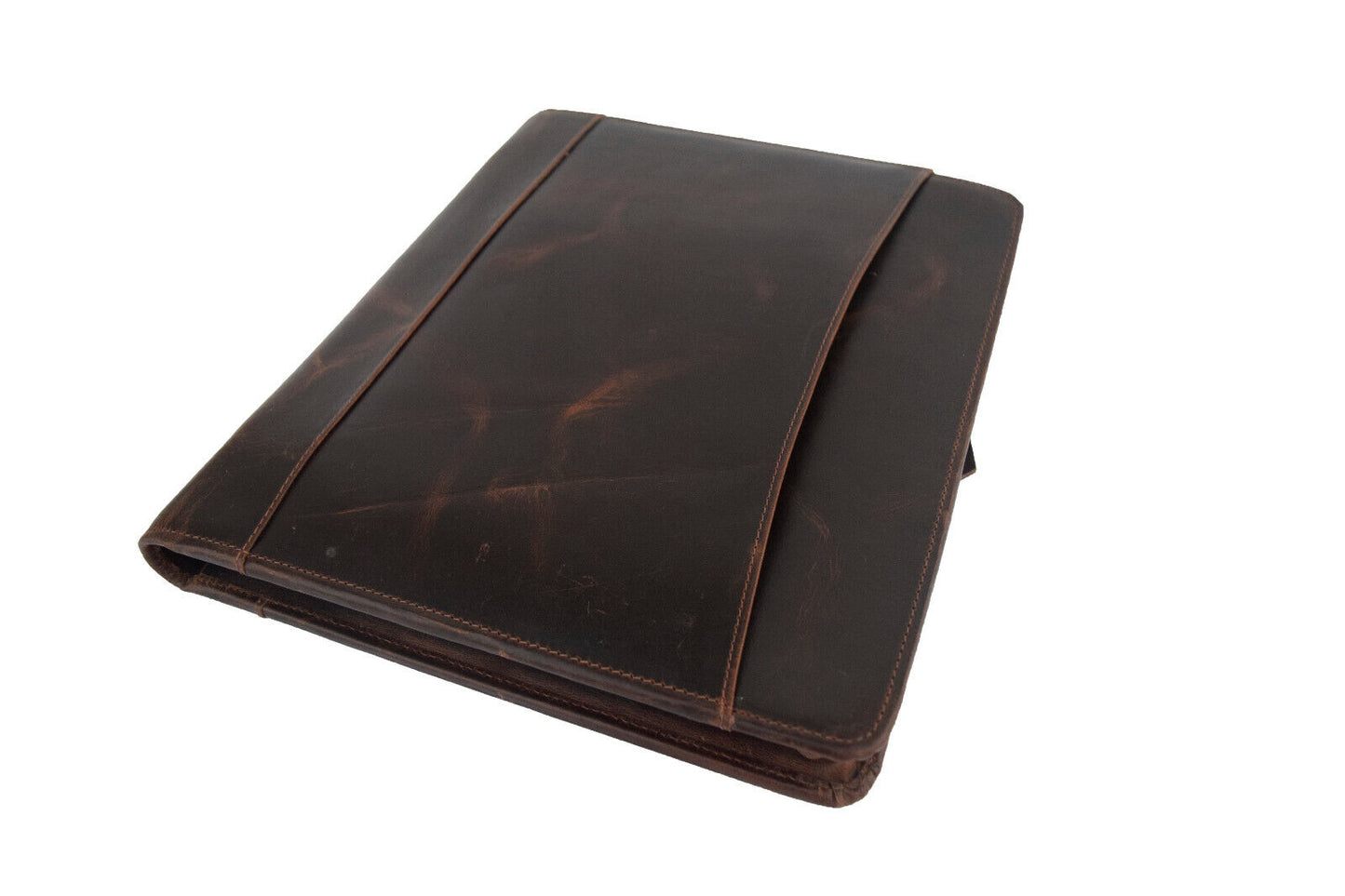 Genuine Dark Leather Portfolio Organizer