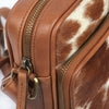 Natural Brown White Cowhide Crossbody Bag