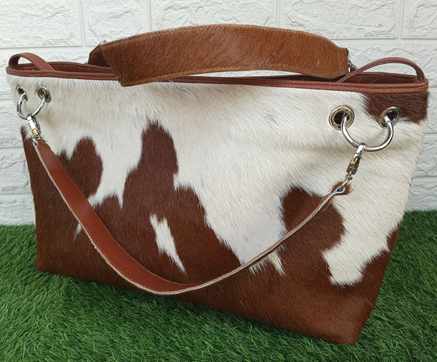 natural cowhide bag