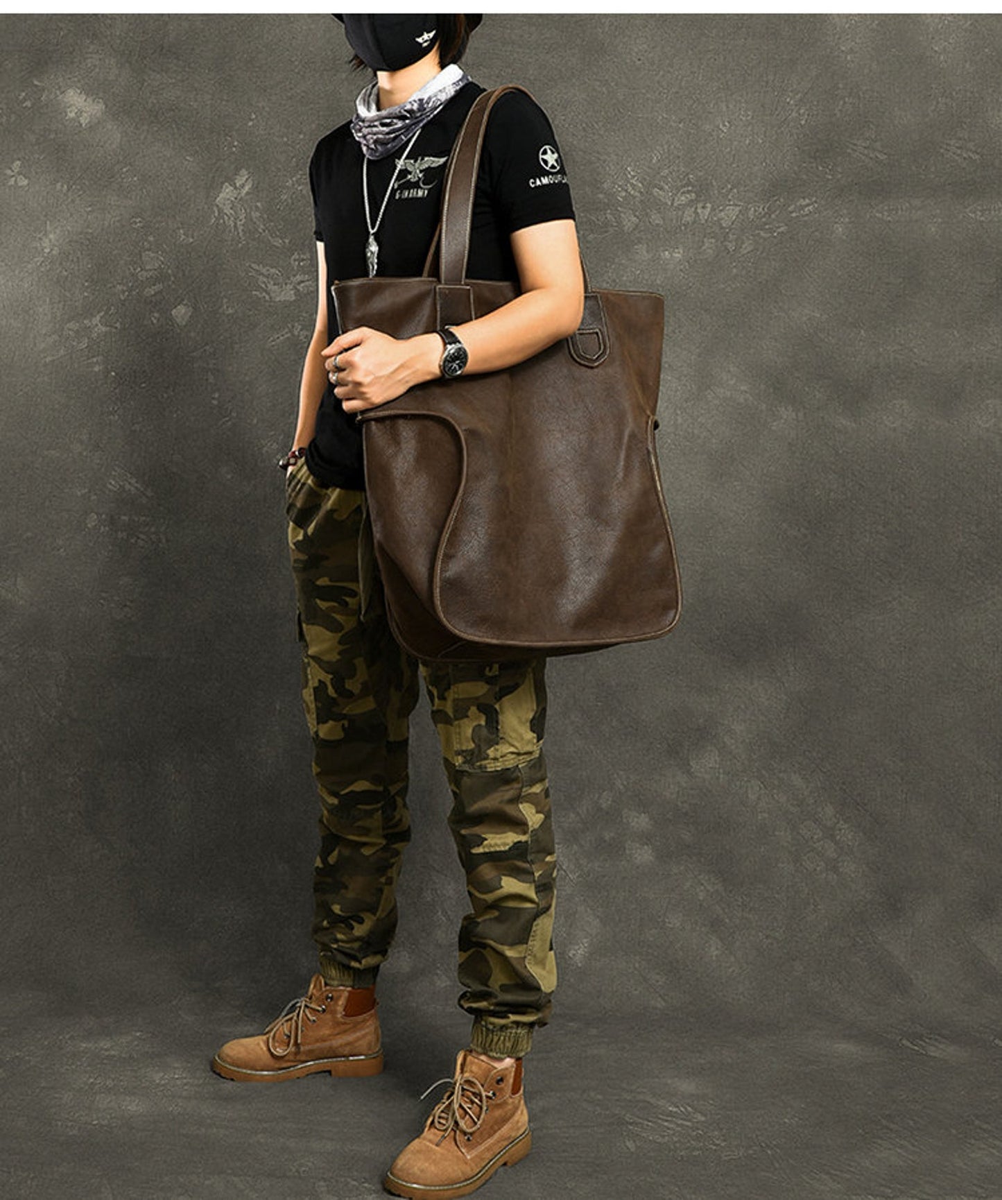 Extra Large Leather Tote Work and Travel Bag