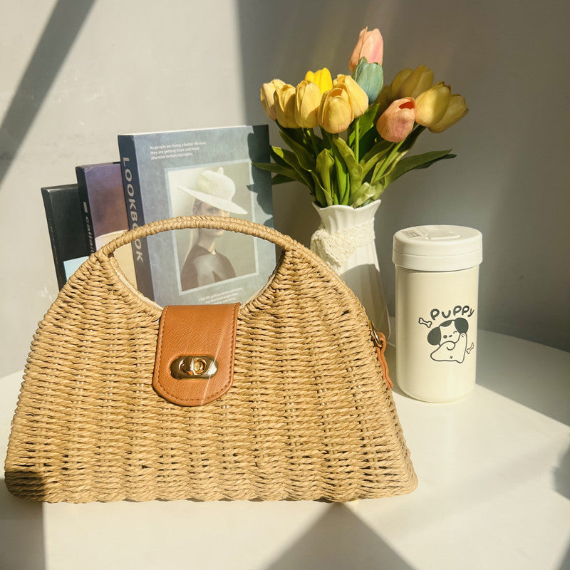 designer straw handbag summer vacations