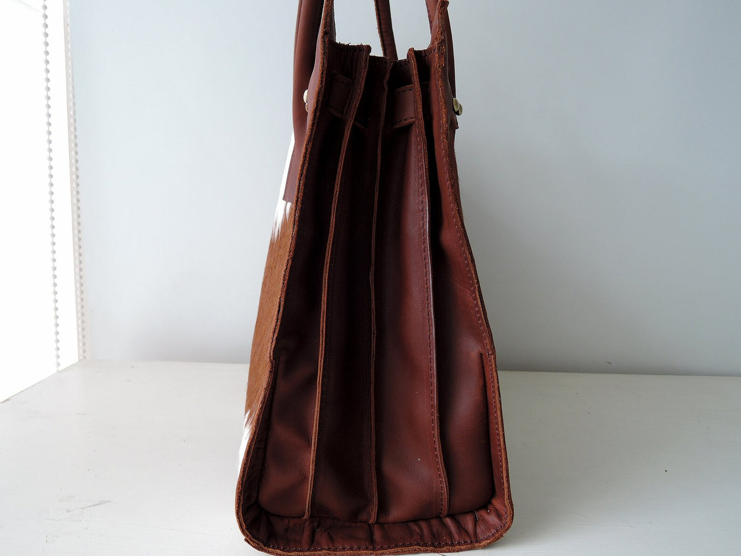 Real Natural Cowhide Fur Handbag