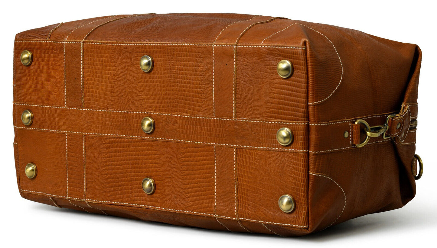 Genuine Full Grain Leather Duffle Bag for Men