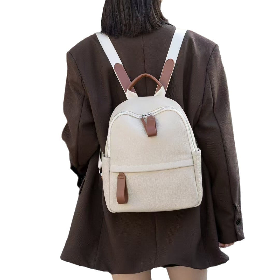 genuine leather mini rucksack womens