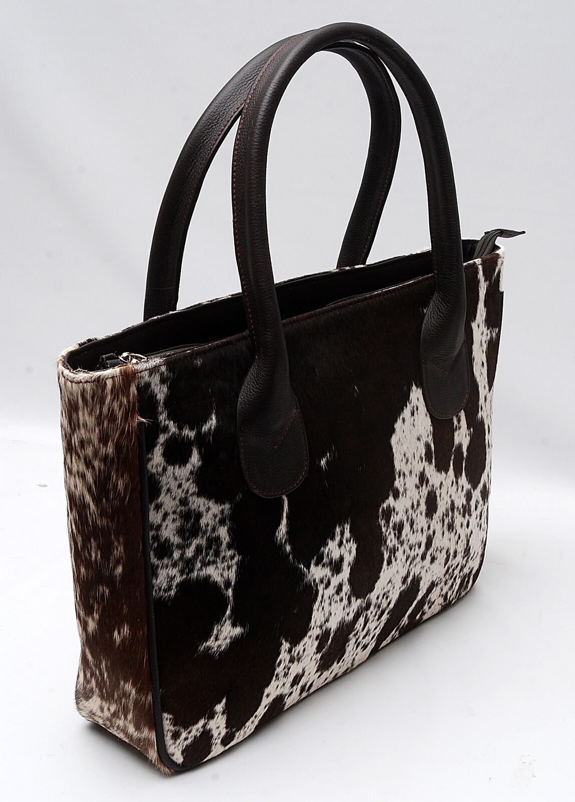Speckled Hair On Cow Fur Shoulder Purse
