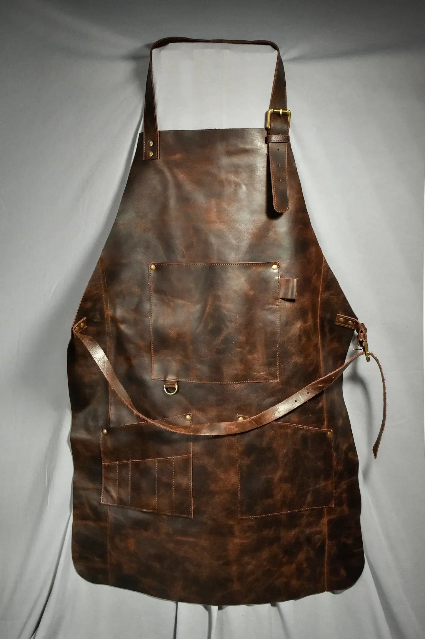 Leather Apron for Men with Adjustable Tool Pockets