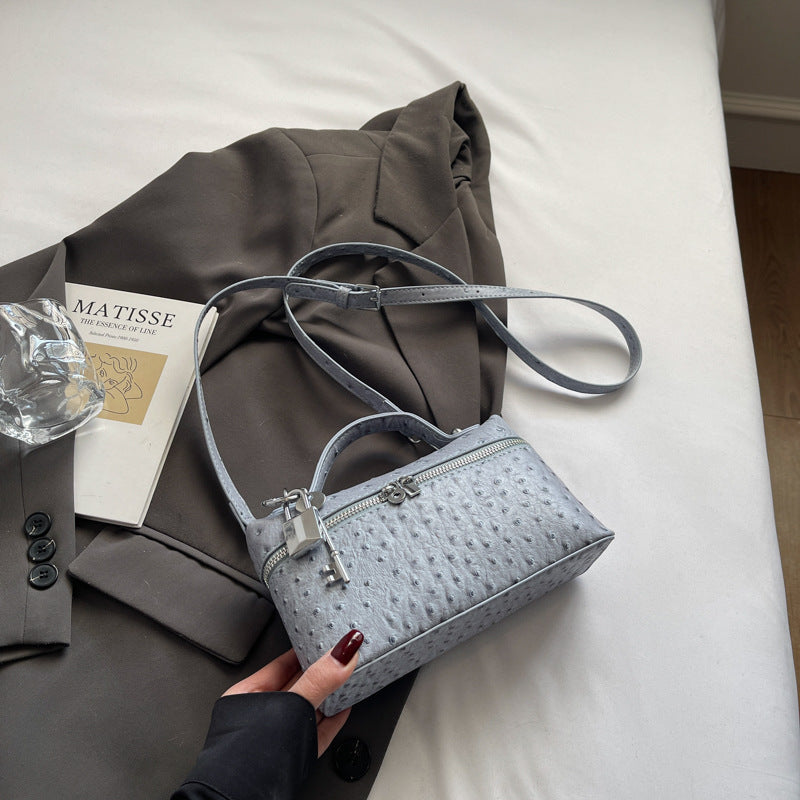 Genuine Leather Shoulder Crossbody Box Purse